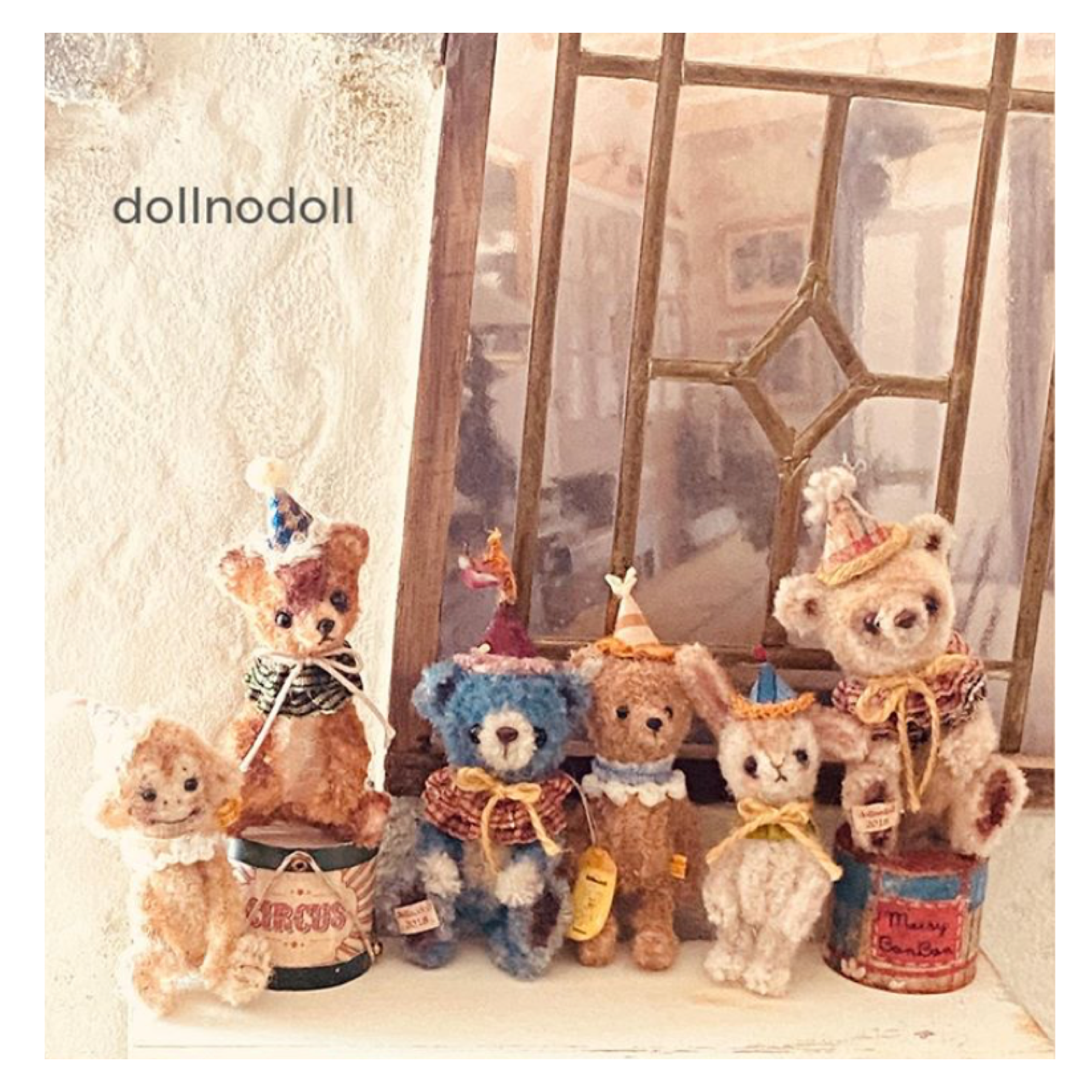 [公式]dollnodoll)®︎ミニチュアテディベア/モールアニマル/モールアート講座/ドール・ドール